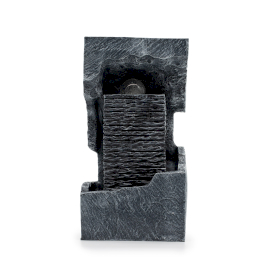 Grand Water Feature - 24x22x48cm - Colour Changing Crystal Ball in Rock