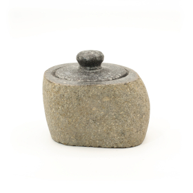Natural Riverstone Grounding Pot - Small (aprox 9x7cm)