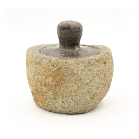 Natural Riverstone Grounding Pot -Medium (aprox 12x8cm)