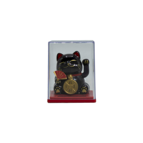 Mini Solar Powered Money Cat in Box - Black