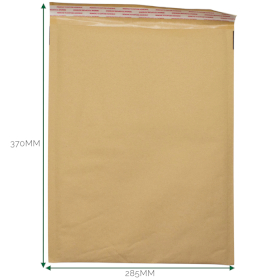 25x Kraft Padded Bubble Envelope (285x370+40mm)