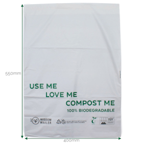 100x 100% Biodegradable Mailer (400x550mm)