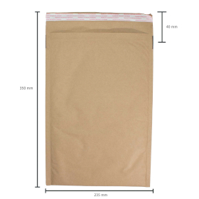 30x Kraft Padded Honeycomb Envelope (235x350+40mm)