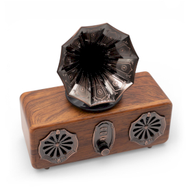Retro Mini Double Gramophone Speaker - Bluetooth