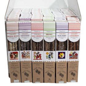 72x 30g Golden Smudging Resin Sticks Display Set