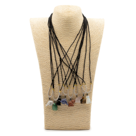 8x Cord Necklace Gemstone Pendants - Animals Collection (assorted)