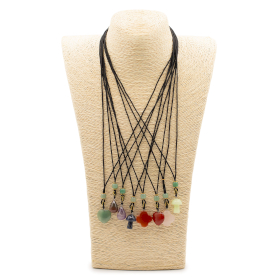 8x Cord Necklace Gemstone Pendants - Botanical Collection (assorted)