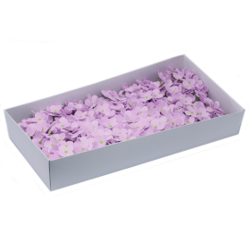 36x Craft Soap Flowers - Hydrangea - Lavender