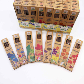 48x Natural Botanical Masala Incense Display Starter (6x8 Fragrance)