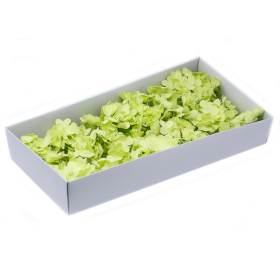 36x Craft Soap Flowers - Hydrangea - Spring Green