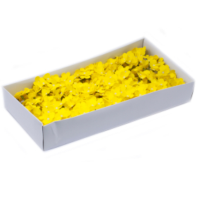 36x Craft Soap Flowers - Hydrangea - Yellow