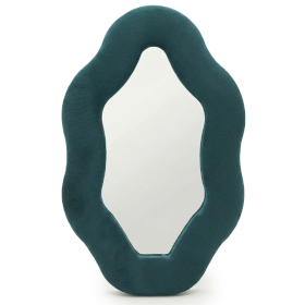 Soft Squiggly Mirror - Oval Pebble - Royal Teal - 20x32cm