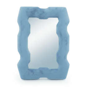 Soft Squiggly Mirror - Chunky Frame - Royal Blue - 30x22cm