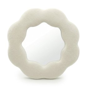 Soft Squiggly Mirror - Flower - Stone - 25x25cm