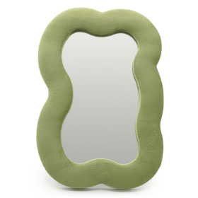 Soft Squiggly Mirror - Large Cloud - Moss Green - 33x23cm