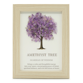 3x Gemstone Picture - Tree of Life - Amethyst