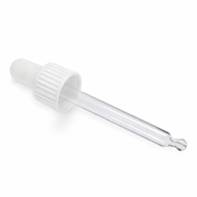50x White Glass Pipette for 30ml Dropper Bottle 18mm