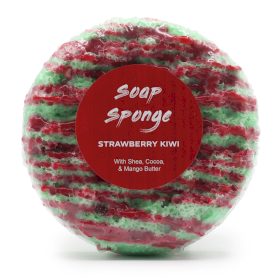 3x Strawberry Kiwi Triple Butter Soap Sponge