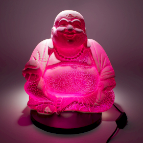 Laughing Buddha Lamp Dragonfruit - Round Stand