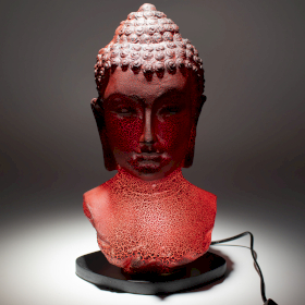 Buddha Bust Lamp Molton Lava - Oval stand
