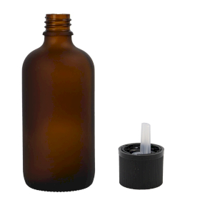 88x 50ml Frosted Amber Glass Dropper Bottle with Child Resistant Dropper Cap