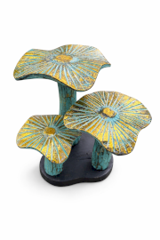 Golden Mushroom Art - Greenwash - Small (20x17cm)