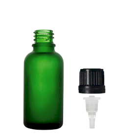 110x 30ml Frosted Green Glass Dropper Bottle with Dropper Cap