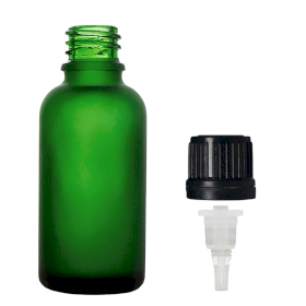 70x 100ml Frosted Green Glass Dropper Bottle with Dropper Cap
