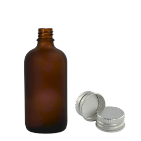 110x 30ml Frosted Amber Glass Dropper Bottle with Aluminium Cap