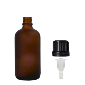 110x 30ml Frosted Amber Glass Dropper Bottle with Dropper Cap