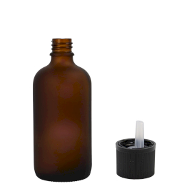 110x 30ml Frosted Amber Glass Dropper Bottle with Child Resistant Dropper Cap