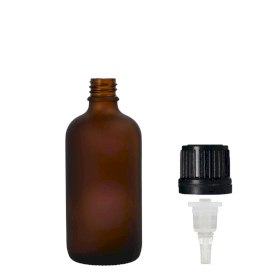192x 10ml Frosted Amber Glass Dropper Bottle with Dropper Cap