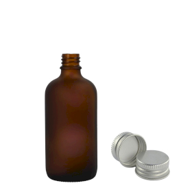 192x 10ml Frosted Amber Glass Dropper Bottle with Aluminium Cap