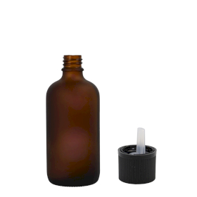 192x 10ml Frosted Amber Glass Dropper Bottle with Child Resistant Dropper Cap