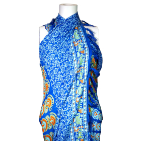 2x Teal Orange Mandala Sarongs