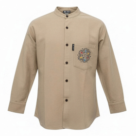 Large - Nomad Sari Kathmandu Shirt - Stone