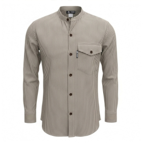 XLarge - Nomad Sari Grandad Shirt - Grey Stone