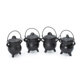 4x Extra Small Cast Iron Cauldron  5x7cm