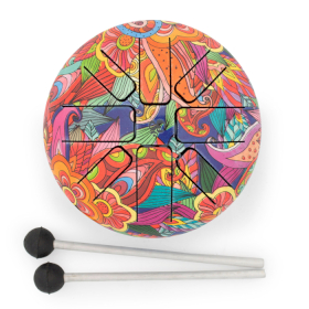 Small Happy Drum Psychedelic - 13x9cm