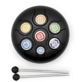 Low Med Happy Drum Black Chakra - 15x7cm