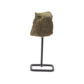 3x Mineral Specimens on Metal Stand - Epidote