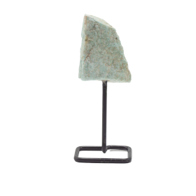 3x Mineral Specimens on Metal Stand - Amazonite