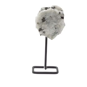 3x Mineral Specimens on Metal Stand - Rainbow Moonstone
