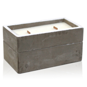 2x Large Concrete Soy Candle  - Clove & Dark Sandal