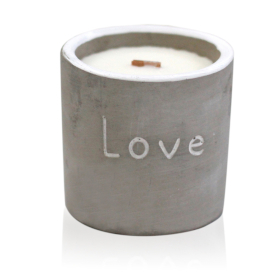 3x Med Concrete Soy Candle  - Love - Purple Fig & Casis