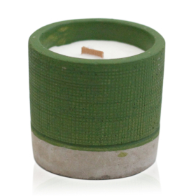3x Pot Concrete Soy Candle - Green - Sea Moss & Herbs