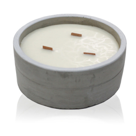 2x Large Concrete Soy Candle - Crushed Vanilla & Orange