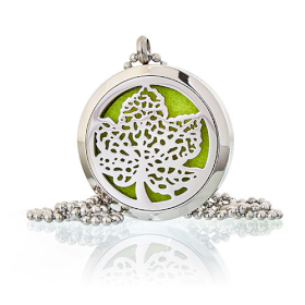 Aromatherapy Jewellery Necklace - Leaf 30mm