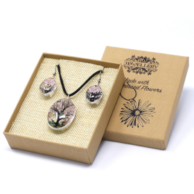 Pressed Flowers - Tree of Life set - Pink