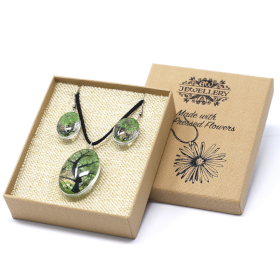 Pressed Flowers - Tree of Life set - Green